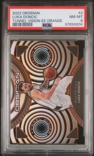 2022 Obsidian Luka Doncic Tunnel Vision Orange /35 PSA 8