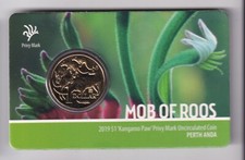 AUSTRALIA: 2019 $1 MOB OF ROOS KANGAROO PAW PRIVY MARK UNC COIN PERTH ANDA PL225