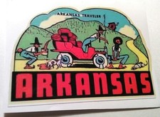 Arkansas Travel Decal Sticker Hot Rod Rat Vintage Look Car Truck Nostalgia 114