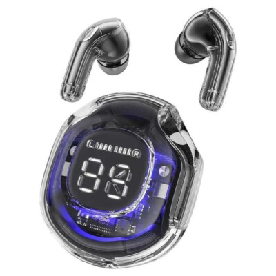 ACEFAST T8 Crystal Wireless Stereo Bluetooth 5.3 Ohrhörer SCHWARZ