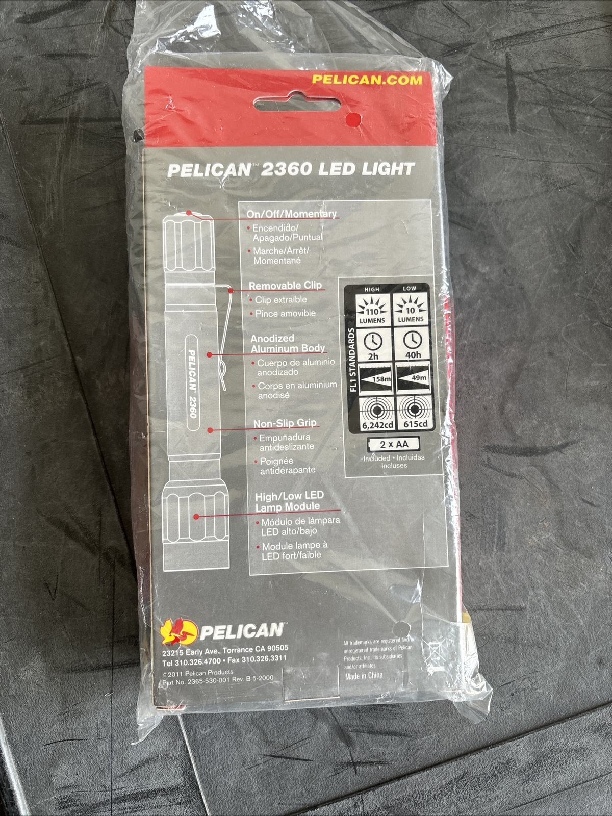 Pelican 2360 2 x AA Alkaline Flashlight 0236000002110 19428134822 eBay