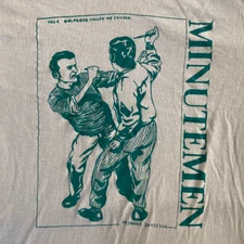 VTG Minutemen band punk rock white T-shirt Short sleeve All sizes XA667