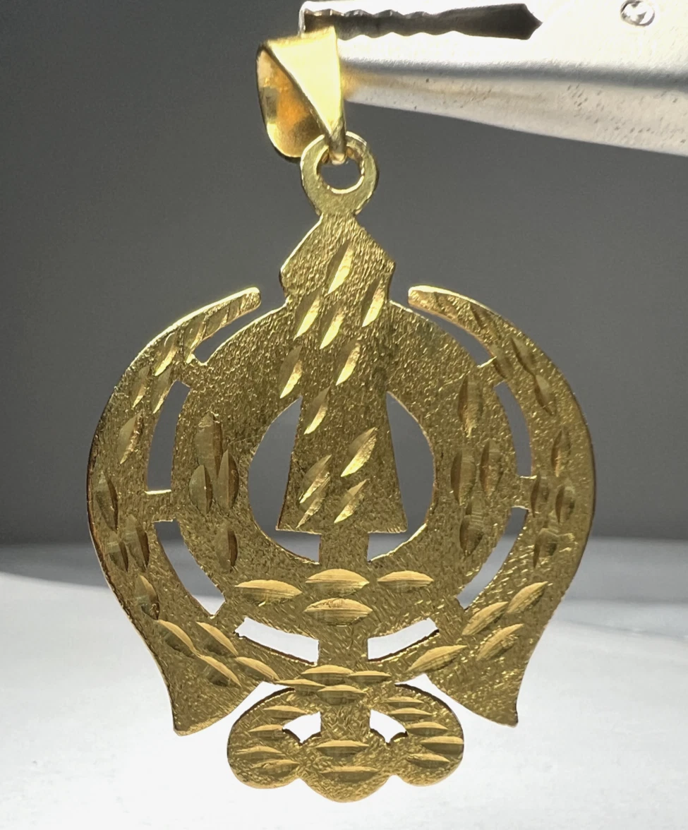 Khanda cheap pendant gold