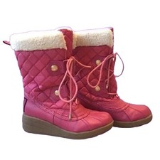 Juicy Couture Snow Boots Nylon Quilted Pink - Size 2
