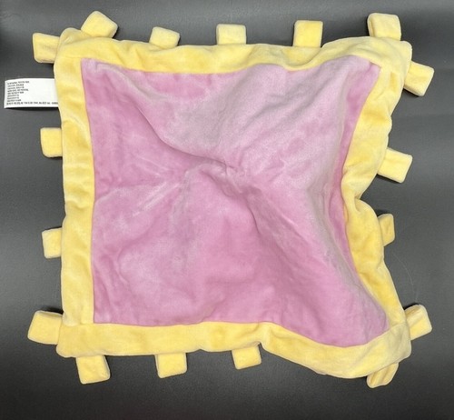 Coperta di sicurezza Minnie Mouse Lovey Disney Parks rosa giallo etichette - Foto 7 di 9