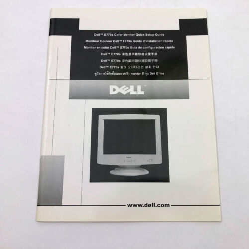Dell E770s Color Monitor Quick Setup Guide and Displays in Multi Languages