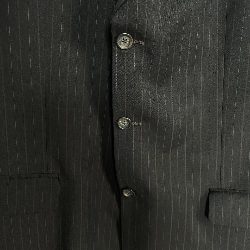 Blazer vintage de lana marrón Burberry manga larga de un solo pecho para hombre talla 44 L Foto 3 de 4