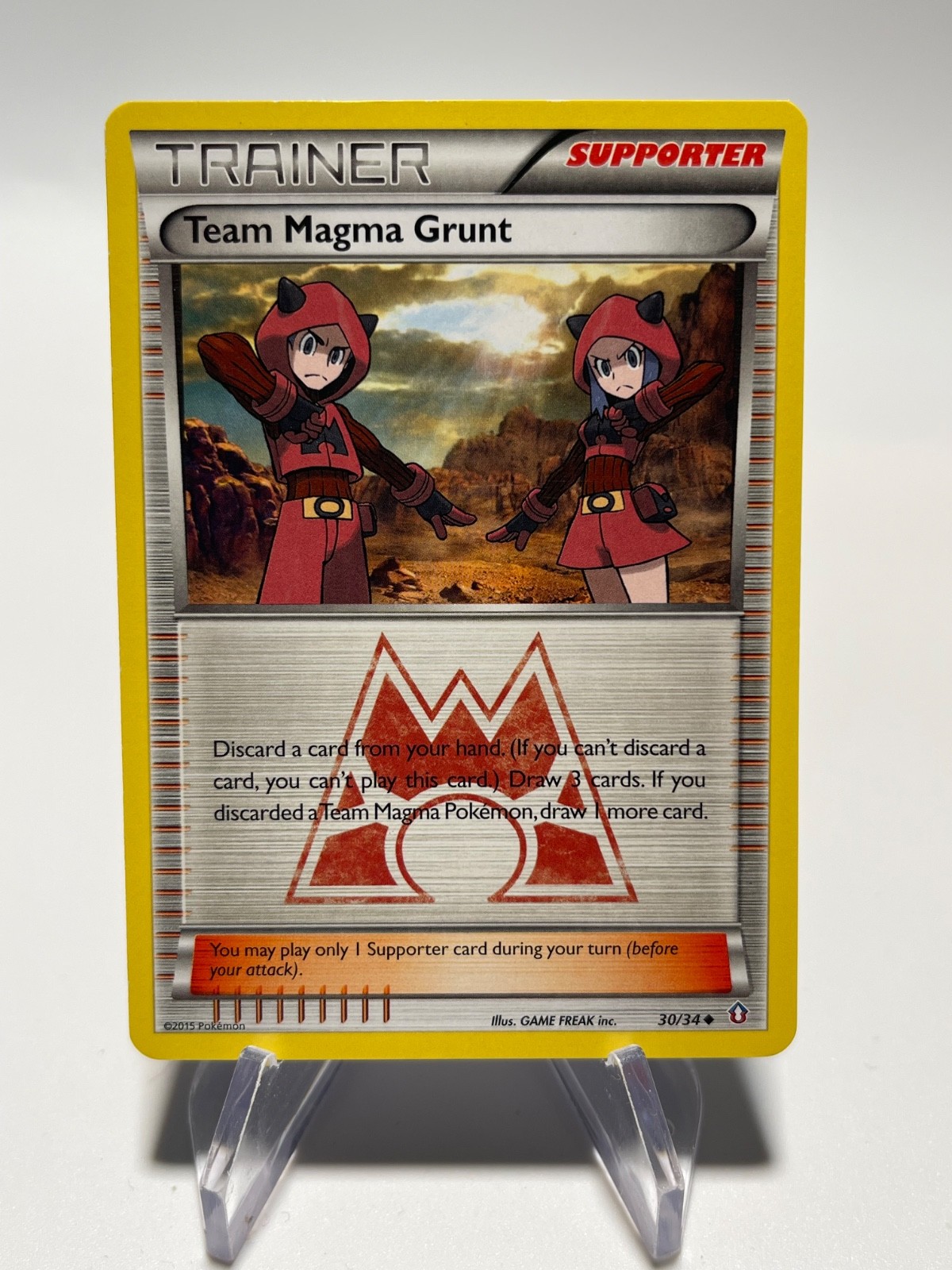 TEAM MAGMA GRUNT 2015 Pokemon Double Crisis Uncommon POKÉMON 30/34