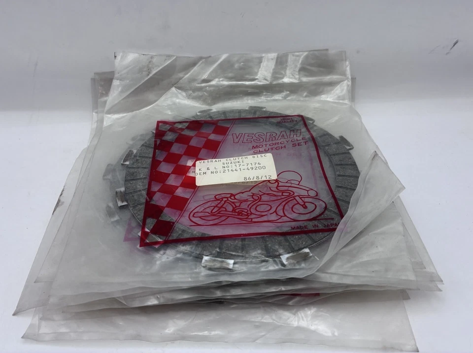 VESRAH CLUTCH PLATES KIT OF 9 PLATES ONLYL PART NUMBER 21441-49200. SEE CHART - Imagem 4 de 4