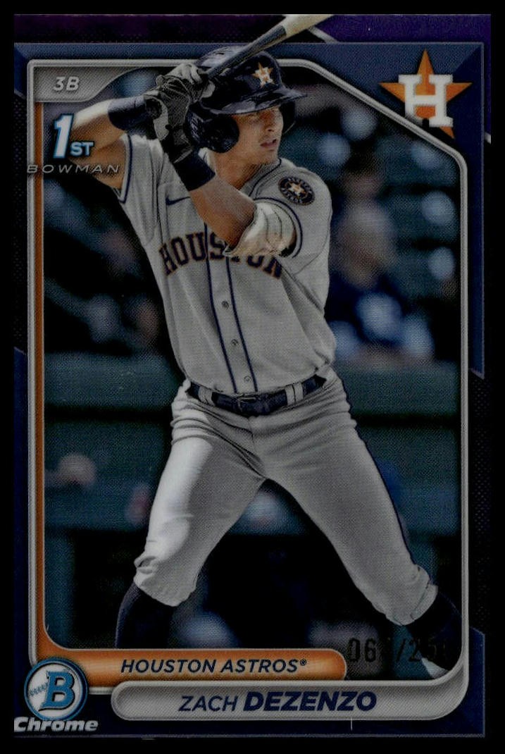 2024 Bowman Chrome #BCP-161 Zach Dezenzo Purple Refractors #/250 1st Bowman RC