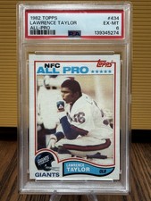1982 Topps #434 Lawrence Taylor Rookie PSA 6 [RC, Giants, HOF]