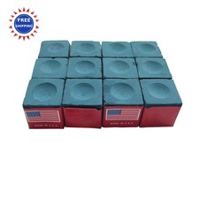 Pool Cue Chalk Box 12 Cubes Blue Master Billiard Pool