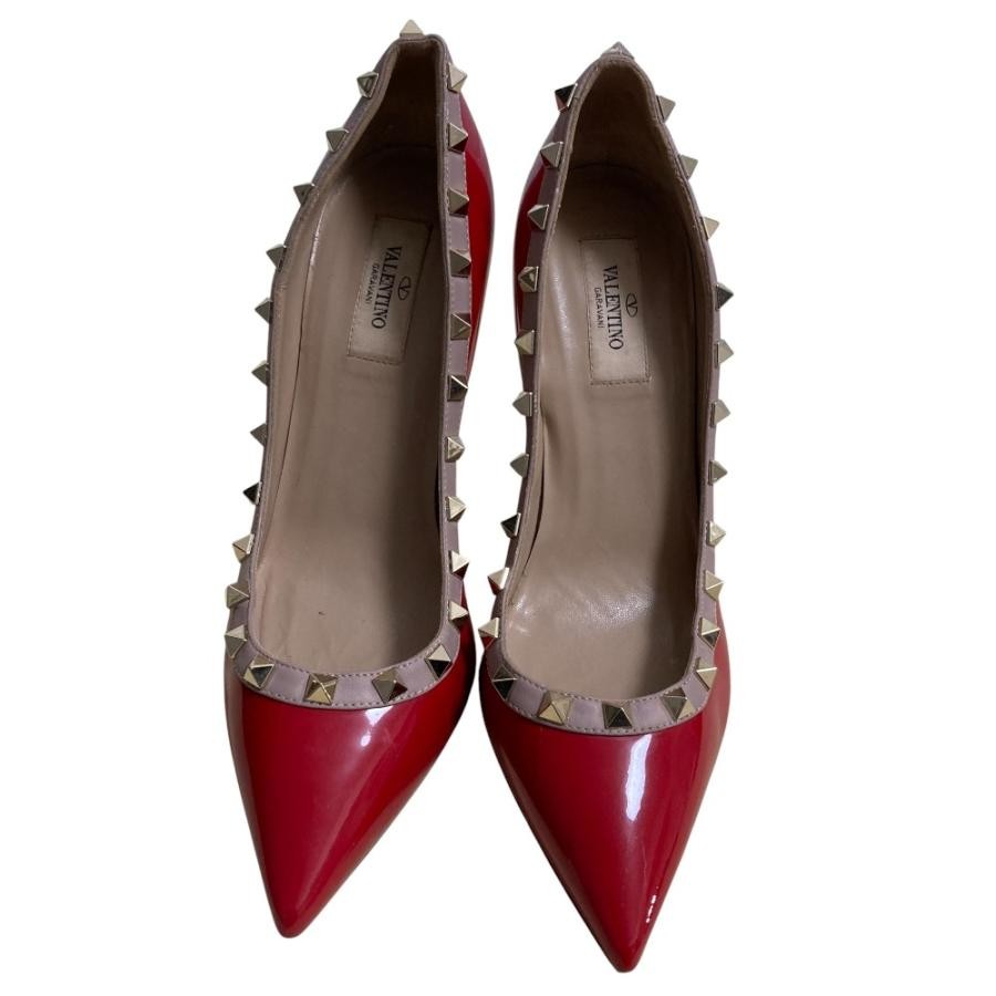 Valentino Garavani Pumps Heel Studded Leather Red EU38.5/US8.5 116200c thumbnail 2