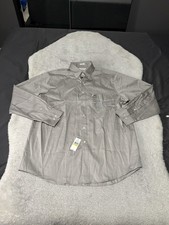 New Van Heusen Men  s Gray Pinpoint Dress Shirt Size 17 34/35 Top