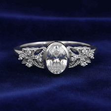 VVs1 Certified Oval Cut White Diamond Ring, Amazing Shine & Luster, Tariffs FREE