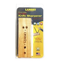 Lansky Turn Box 4 Rod Ceramic Crock Stick Knife Sharpener LCD5D