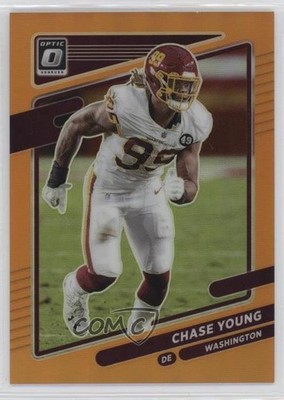 2021 Panini Donruss Optic Orange Prizm 93/199 Chase Young #5 10q5
