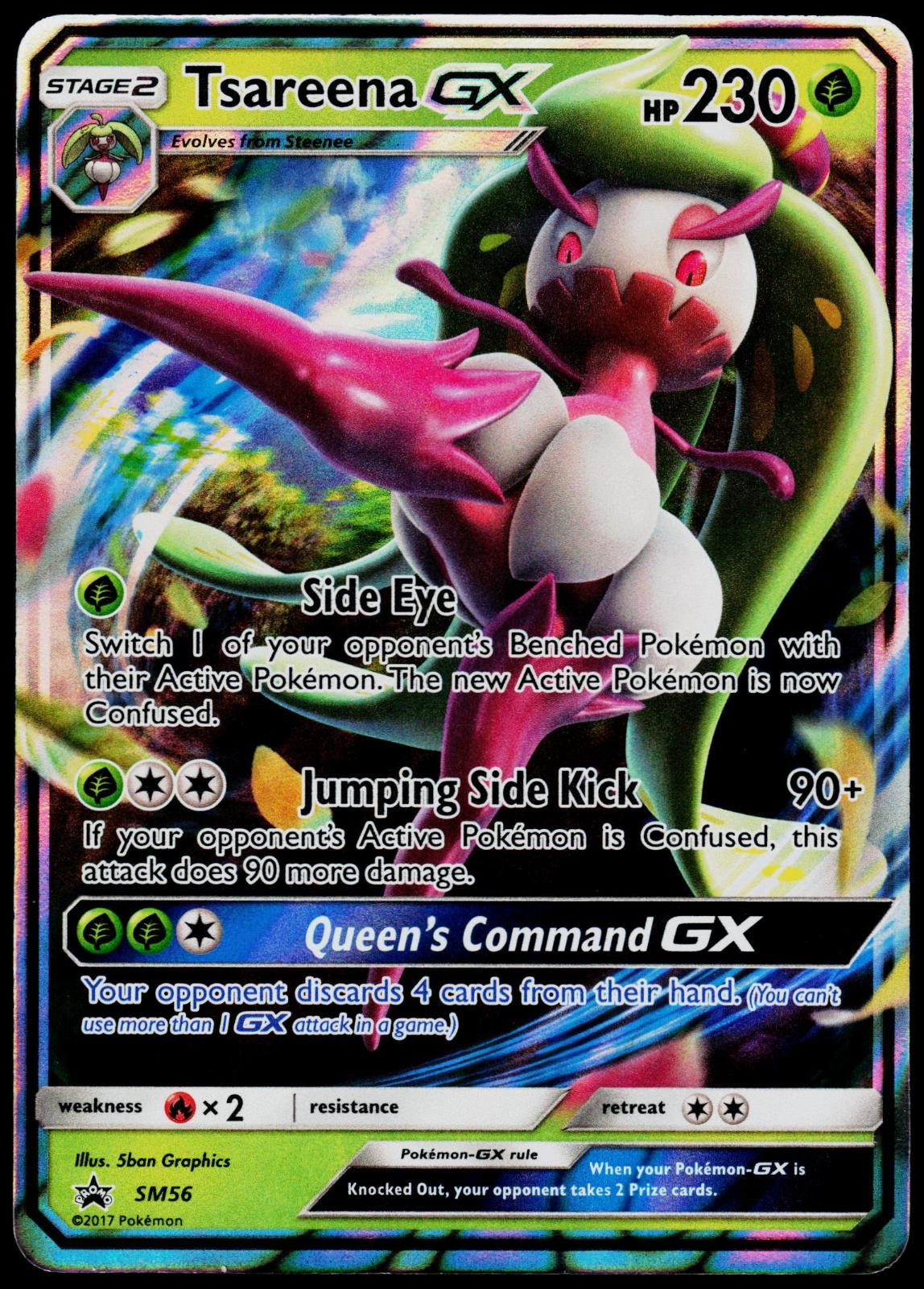Tsareena GX - SM56 Sun & Moon Promo - Holo Pokemon MP (Promo)