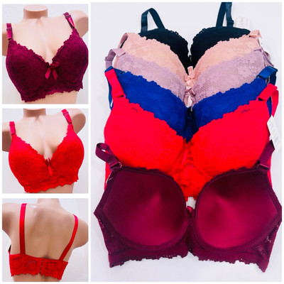 Lot 6 Pk Plus Size Bras Women Bra Thin Padded Lace Underwear Sexy Brassiere 44DD