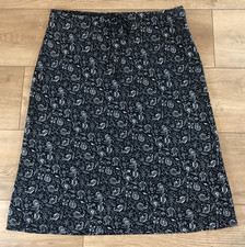 VTG 90s Y2k Vintage Blue Aline Midi Skirt 13 Paisley Black White Whimigoth Fairy