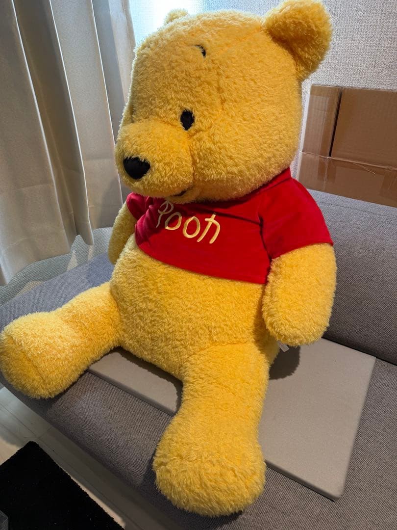 Disney Pooh Big Bear Stuffed Toy 75cm Plush Doll Collectible Used