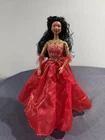 Vintage 2000 Holiday Celebration Brandy Barbie Doll Sings Red & Gold Gown Works