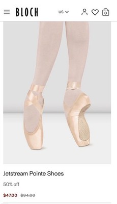 Bloch Jetstream Pointe Shoes Pink Size 4.5 B New In Box
