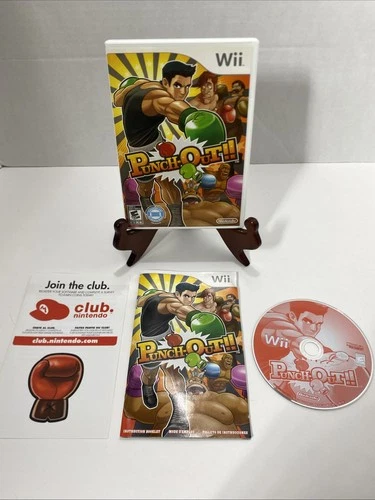 PUNCH-OUT!! (Nintendo Wii, 2009) Complete CIB w/ MANUAL VERY CLEAN DISC!