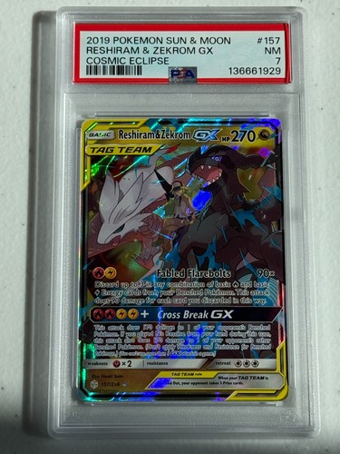 Reshiram & Zekrom-GX graded PSA 7 for sale on eBay
