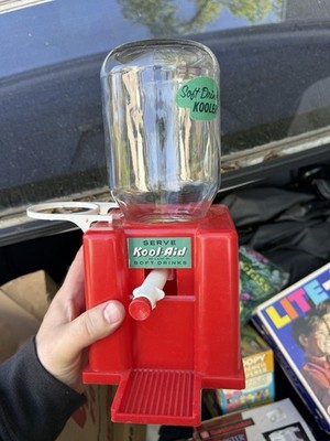 Kool-Aid Soft Drink Mix Kooler Vintage Advertising 11'' Red Cooler Dispenser 70s
