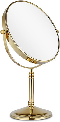 Makeup Mirror 10X Magnification Vanity Mirror Tabletop Two-Sided Swivel Gold Fin