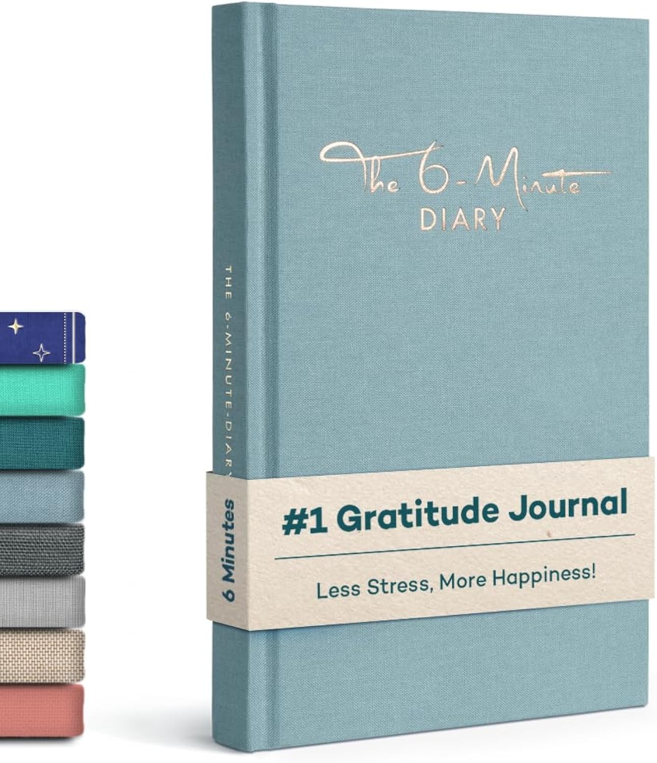 6-Minute Diary Sky Blue Gratitude Journal for Women Men Mindfulness Self-Care
