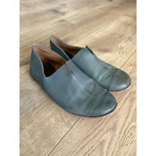 CLIFF DWELLER CYDWOQ 36 Medicine leather comfort slip on shoe handmade blue