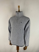 Kappa Mens Fleece Knit Sweater Size M Polyester Gray Long Sleeve Half-Zipper