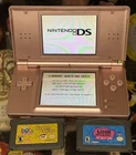 Nintendo DS Lite Console w/ 2 Games Lizzie McGuire  Dora The Explora And Stylus