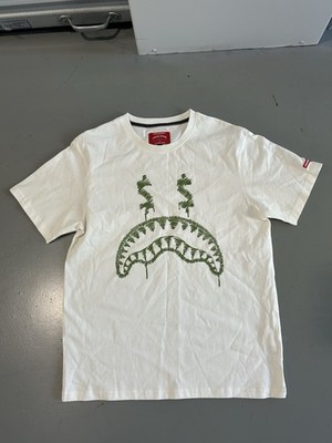Sprayground Money Scribbles T-Shirt White/Green NEW SMALL No Original Packing