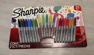 NEW Permanent 21 count Sharpie multi colors fine & ultra fine point Limited Ed.