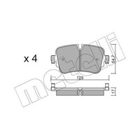 Metelli BremsbeläGe Bremsbelegsatz Hinten FüR Audi Q7 A6 Allroad VW