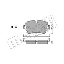 METELLI Bremsbeläge Bremsbelegsatz hinten für Audi Q7 A6 Allroad VW
