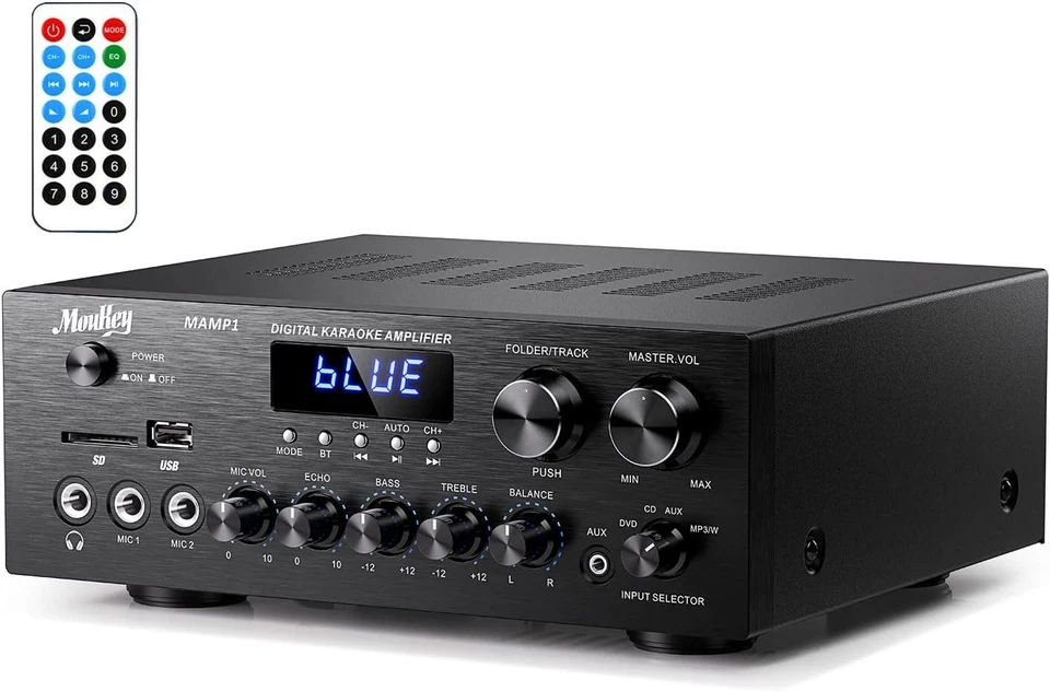 Compact 2.0 Channel Power Audio Amplifier - Bluetooth Stereo - Image 3 of 4