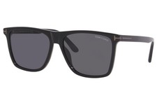 Tom Ford Fletcher TF832-N 01A Sunglasses Men's Shiny Black/Smoke Lenses 57mm