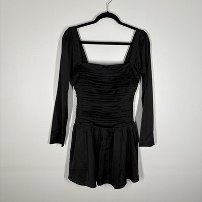 emerson drop waist dress The A&F Emerson Drop Waist Mini Dress M Ruffle Peplum Hem Blue Floral