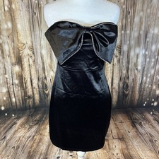 Windsor Dress Large Little Black Dress Strapless Short Bodycon Bow Accent New