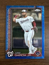 2025 Topps Chrome Logofractor Luis Garcia Jr. Blue Refractor /150 #269 Nationals