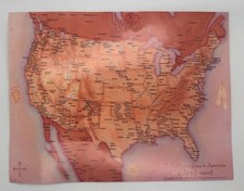 2003 Tribal Locations In America Past & Present Large Map Postcard Mike Ross