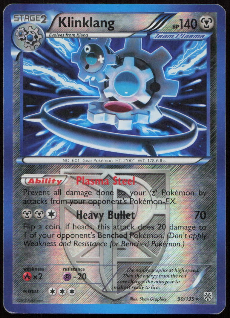 Klinklang 90/135 HP Plasma Storm Rare Reverse Holo Pokemon
