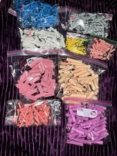 Vintage Plastic Perm Hair Rods Rollers Curlers Elastic Lot Of 385