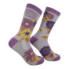 My Favorite People Call Me Mom Socks Funny Cute Mothers Day Graphic Novelty