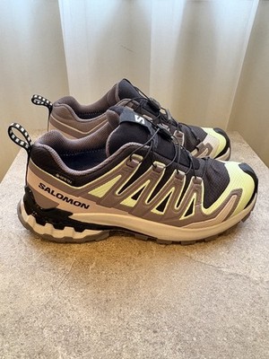 Authentic Salomon XA Pro 3D V9 Goretex hiking training shoes in green purple
