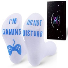 Do Not Disturb Im Gaming Socks Men Gifts Valentines Day Kids Gamer Dad Funny